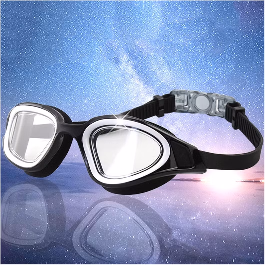 Gloffie Swimming Safety Eyewear Professional Swimming Goggles Adjustable Fit Anti-Fog Glasses Waterproof UV Protection Swim Goggles