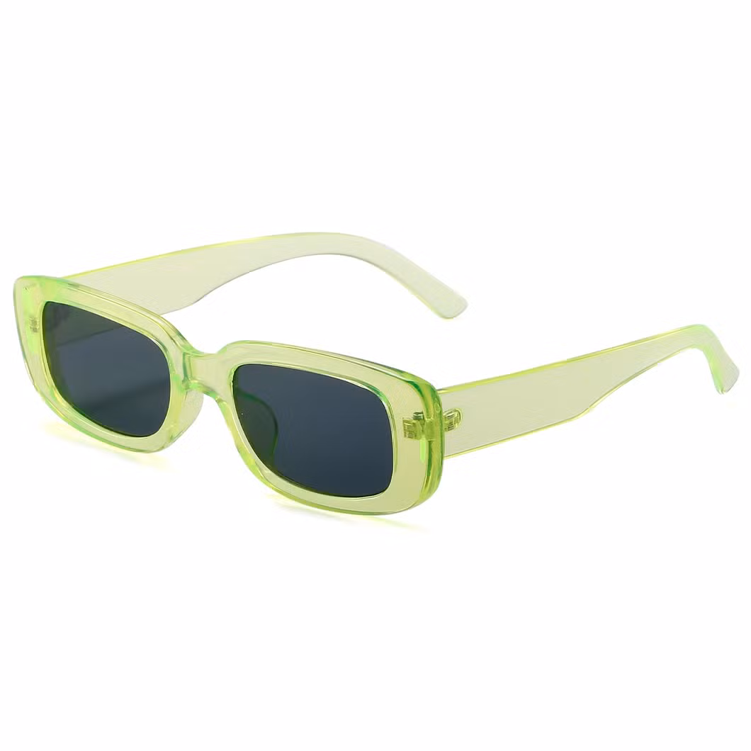 Rectangle UV400 Sunglasses 2024 Custom Fashion Designer Vintage Square Gafas De Sol Narrow Square Frame