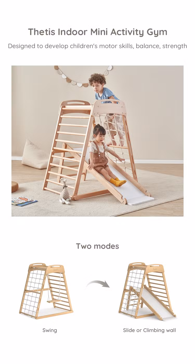 Boori Indoor Wooden Climbing Gym Kids Beech Climbing Frame