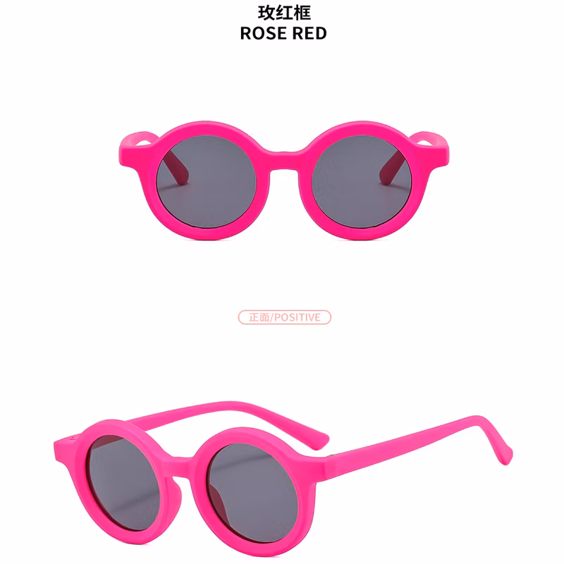 2023 New Fashion Round Frame Candy Color Sunglasses Children&prime;s Beach Glasses (CFEGS002)