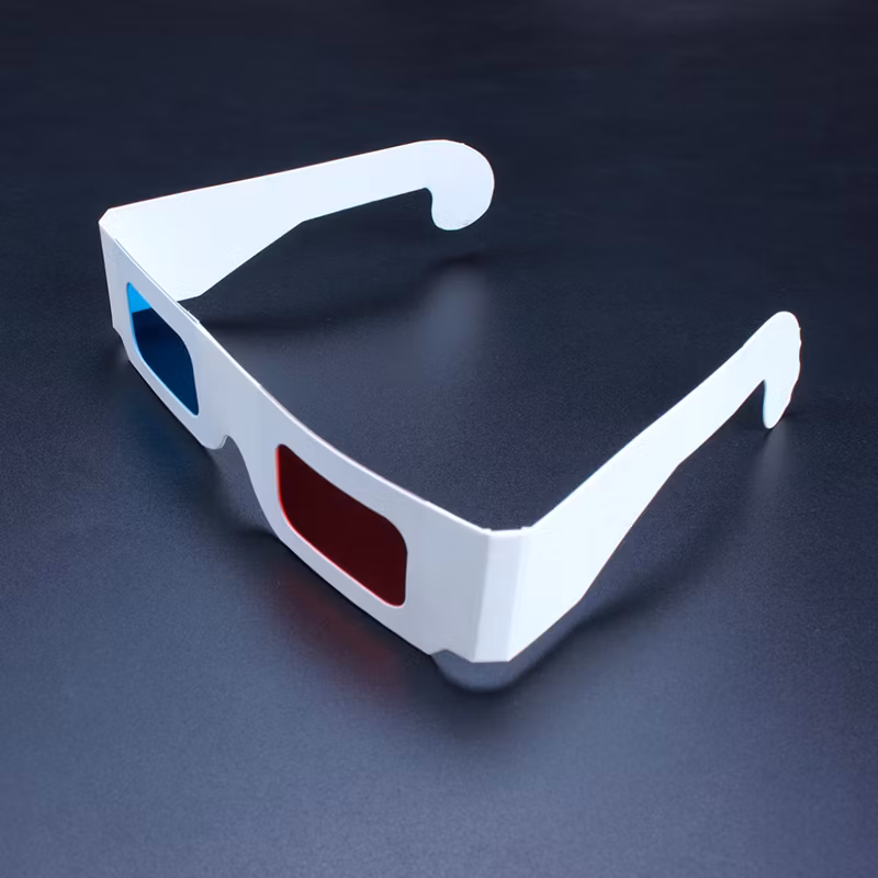 2020 New Product Foldable Paper Cardboard Anaglyph Printing Complementary 3D Glasses