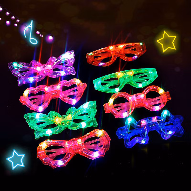 2025 New Kids Classic Light up Party LED Glowing Glasses Different Shape LED Sunglasses
