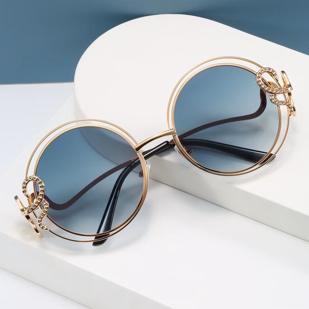 New Designer Luxury Brand Round PC Frames Shades Sunglasses Sun Glasses for Women
