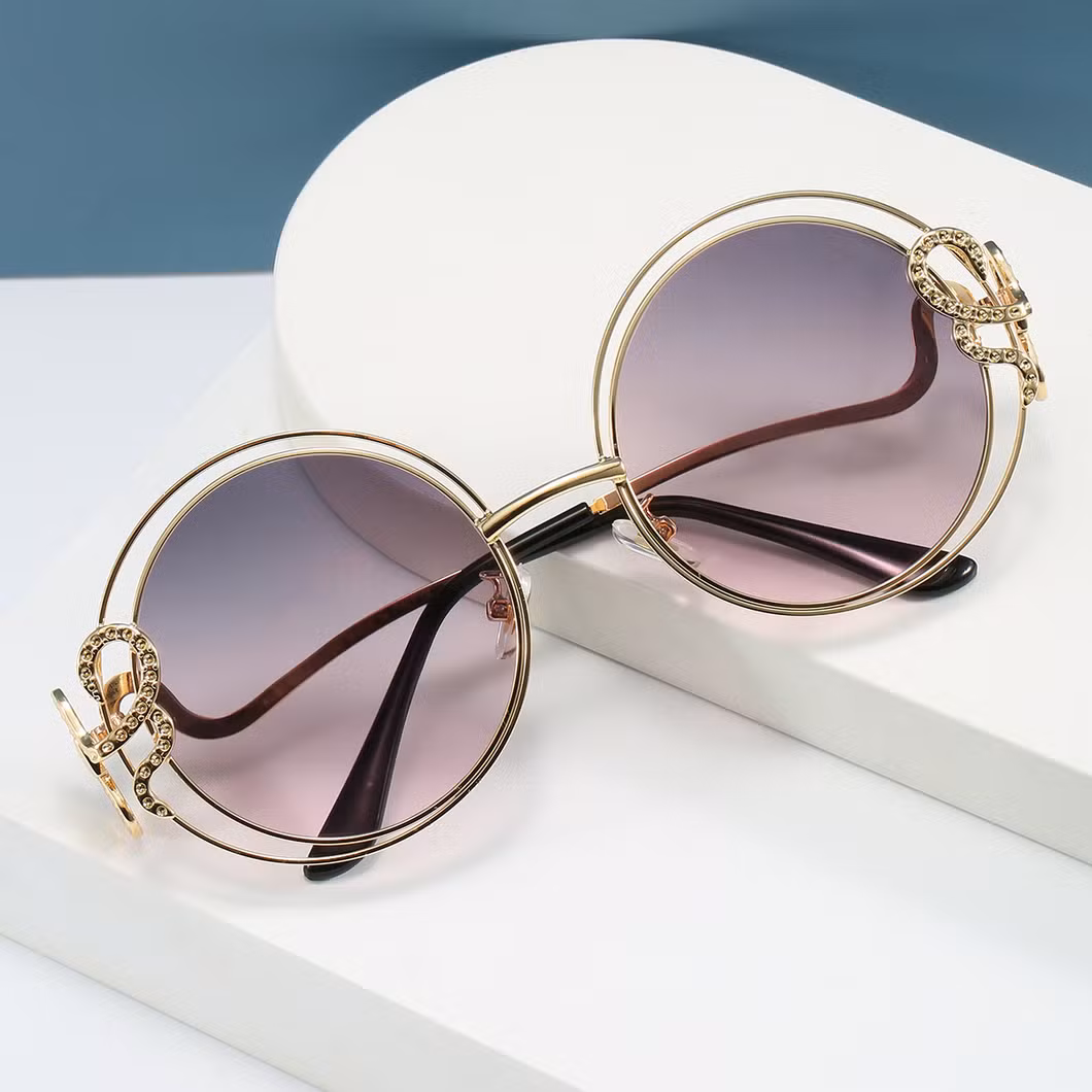 New Designer Luxury Brand Round PC Frames Shades Sunglasses Sun Glasses for Women