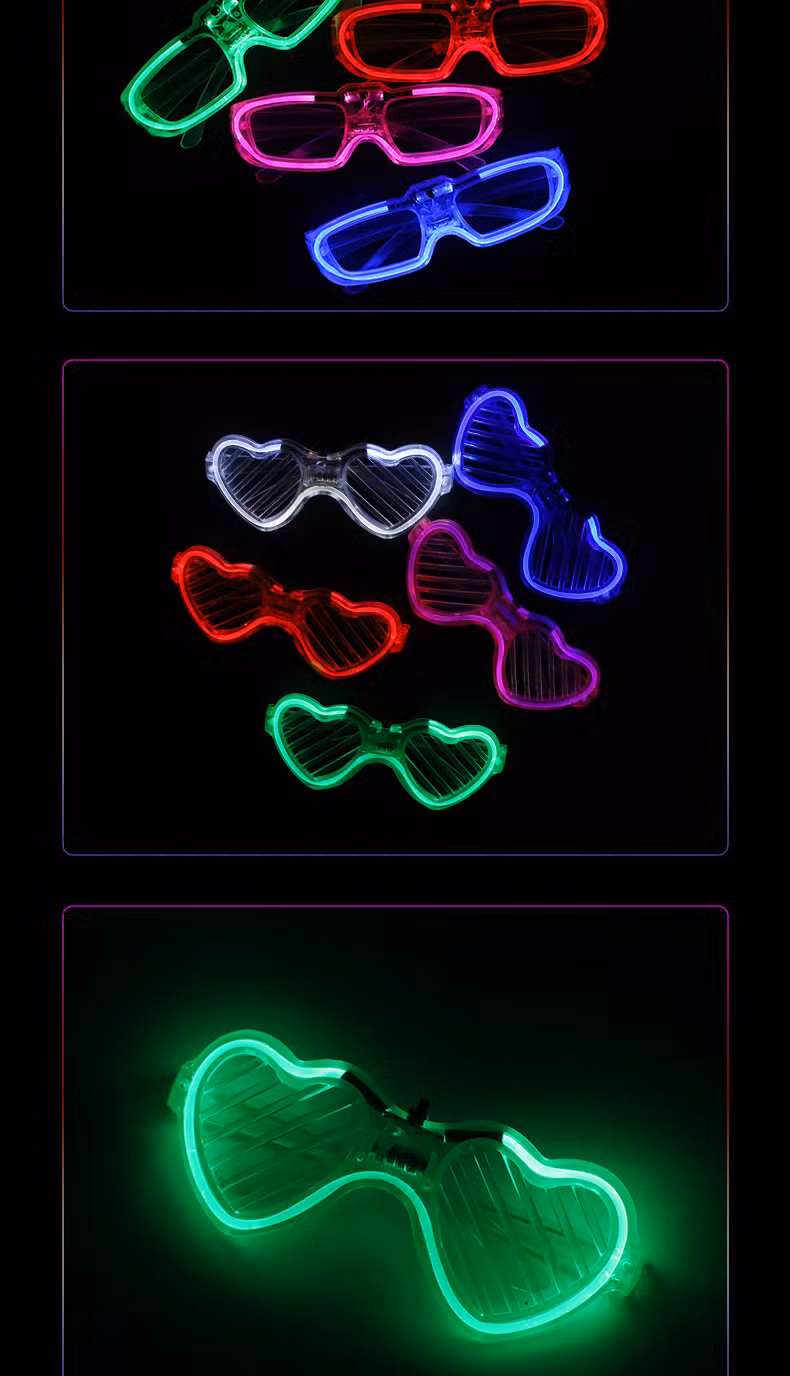 LED Glasses Neon Light up Glasses Party Articles Rave Costume Party DJ Sunglasses Birthday Party Decoration