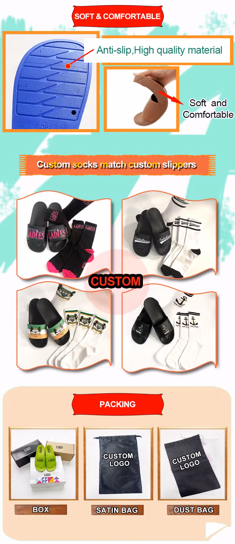 2024 Women Slippers Summer New Fashion Latest Design Ladies Slide Sandals Ladies South Africa Sandals Flat Slipper for Kids