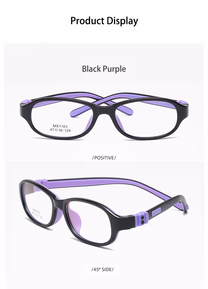 Kids Children Hot Selling Classic Fashion Newest Design Baby Silicone Custom Logo Reading Glasses Eyeglasses Frames