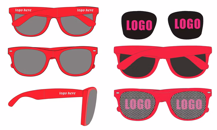 Promotional Print Logo Fashion UV400 Custom Adult Children Sunglasses