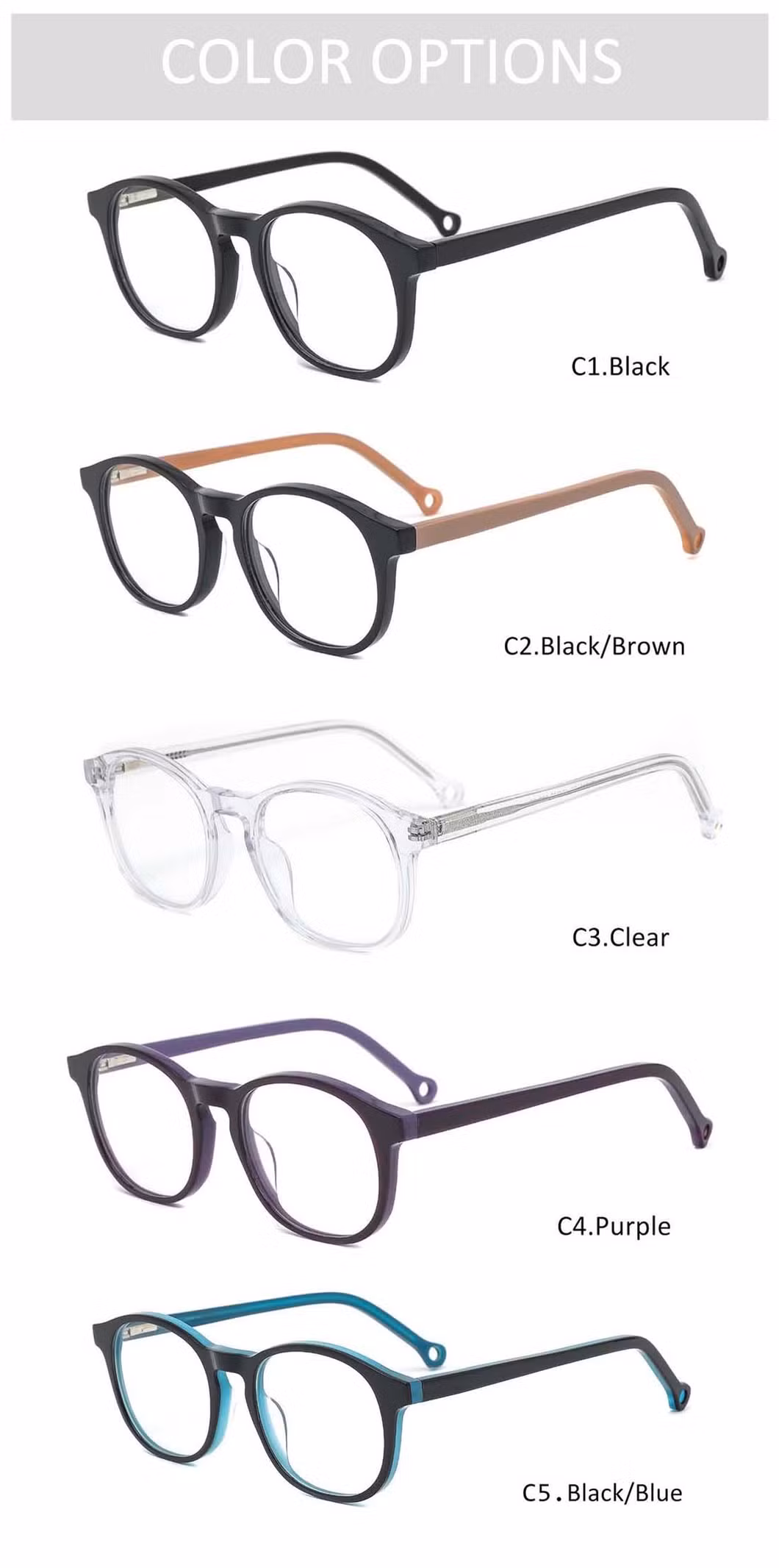Gd Unbreakable Soft Acetate Teenagers Spectacle Optical Glasses Eyewear Frame Kids Optical Frames