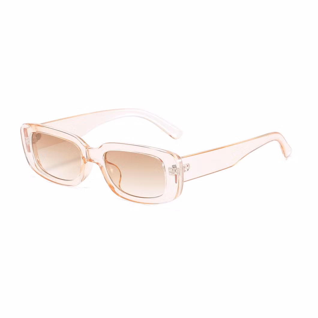 Rectangle UV400 Sunglasses 2024 Custom Fashion Designer Vintage Square Gafas De Sol Narrow Square Frame