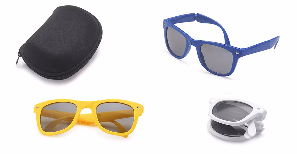 Easy Carry Modren Foldable Sunglasses Desiger Fashion PC Folding Galasses with Case