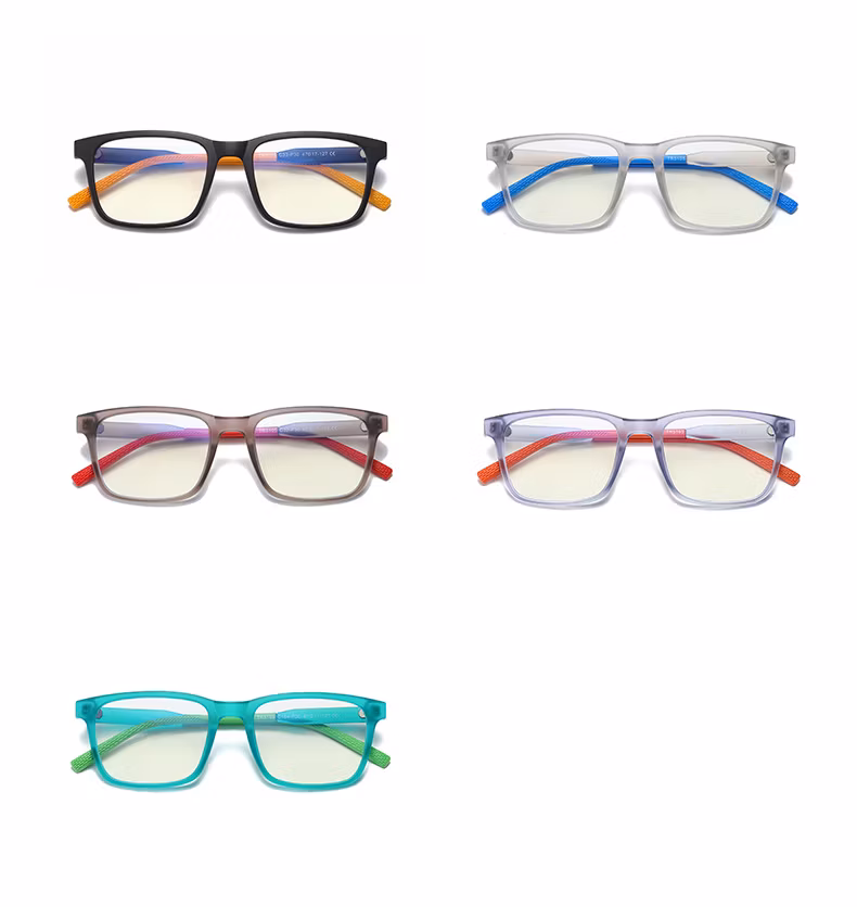 Children&prime; S Anti-Blue Glasses European and American Fashion Flat Glasses Frame Tr90 Two-Color Goggles 5105 Can Be Equipped with Myopia