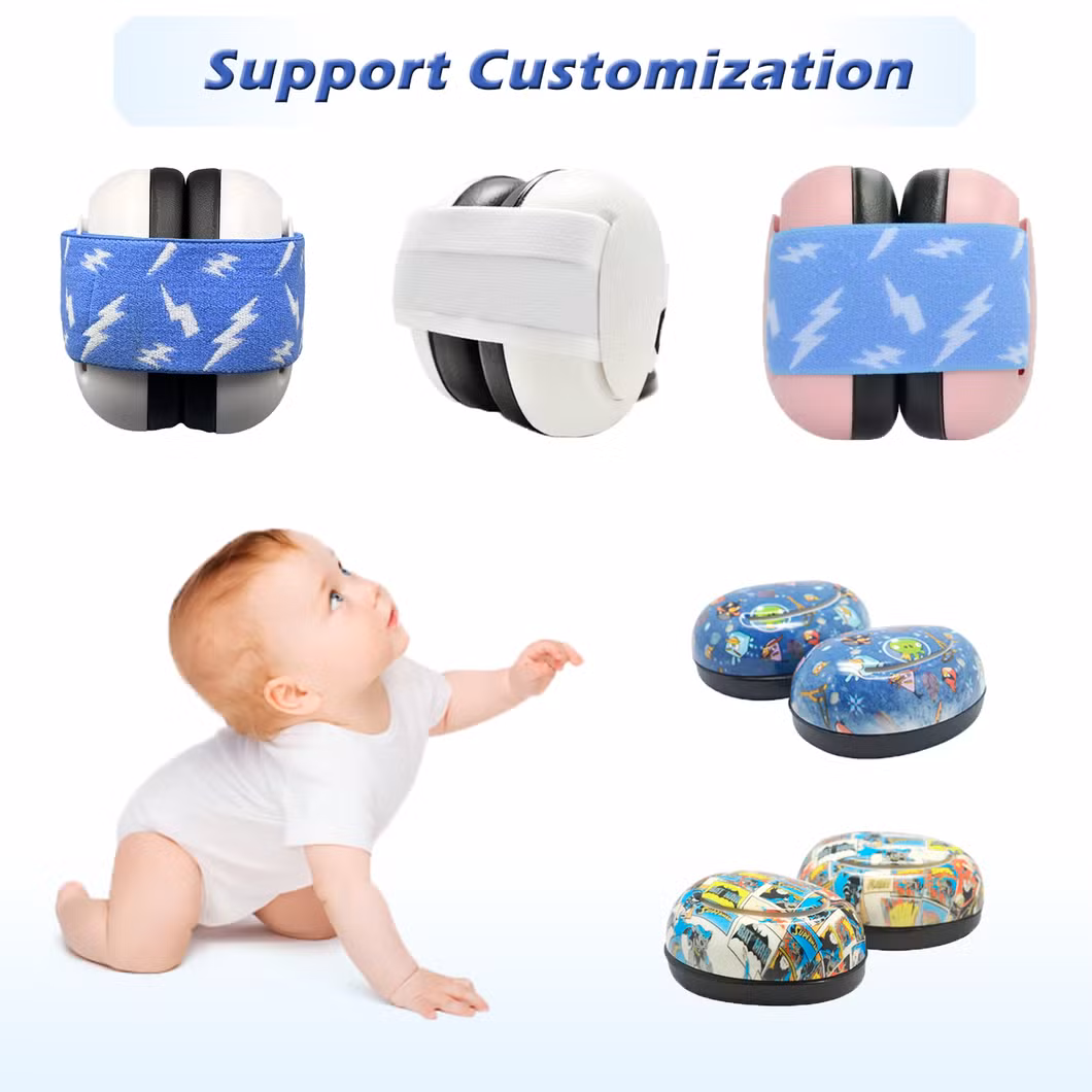 CE AS/NZS ANSI Certification Safety Hearing Protection Ear Muffs Protection Headband Soundproof Children Baby Earmuffs for Kids Babies Infant