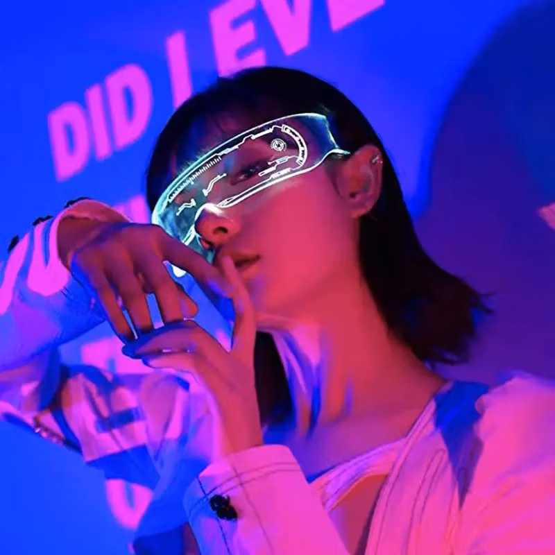 2025 New Kids Classic Light up Party LED Glowing Glasses Different Shape LED Sunglasses