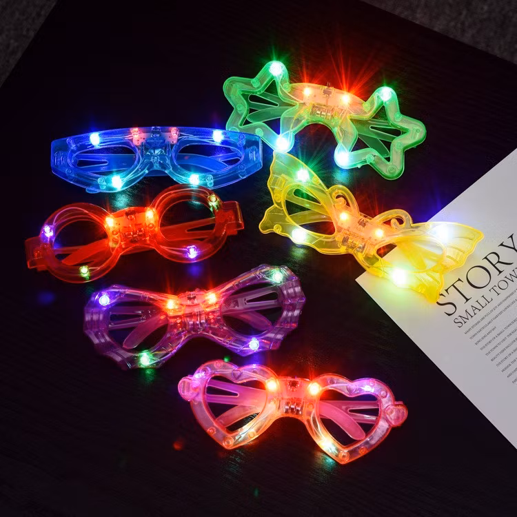 2025 New Kids Classic Light up Party LED Glowing Glasses Different Shape LED Sunglasses