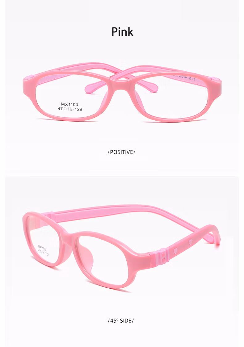 Kids Children Hot Selling Classic Fashion Newest Design Baby Silicone Custom Logo Reading Glasses Eyeglasses Frames
