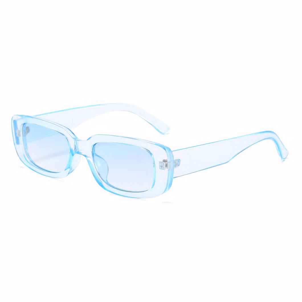 Rectangle UV400 Sunglasses 2024 Custom Fashion Designer Vintage Square Gafas De Sol Narrow Square Frame