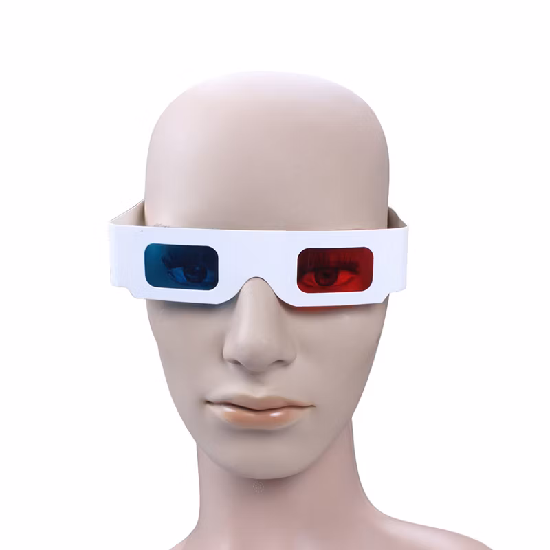 2020 New Product Foldable Paper Cardboard Anaglyph Printing Complementary 3D Glasses
