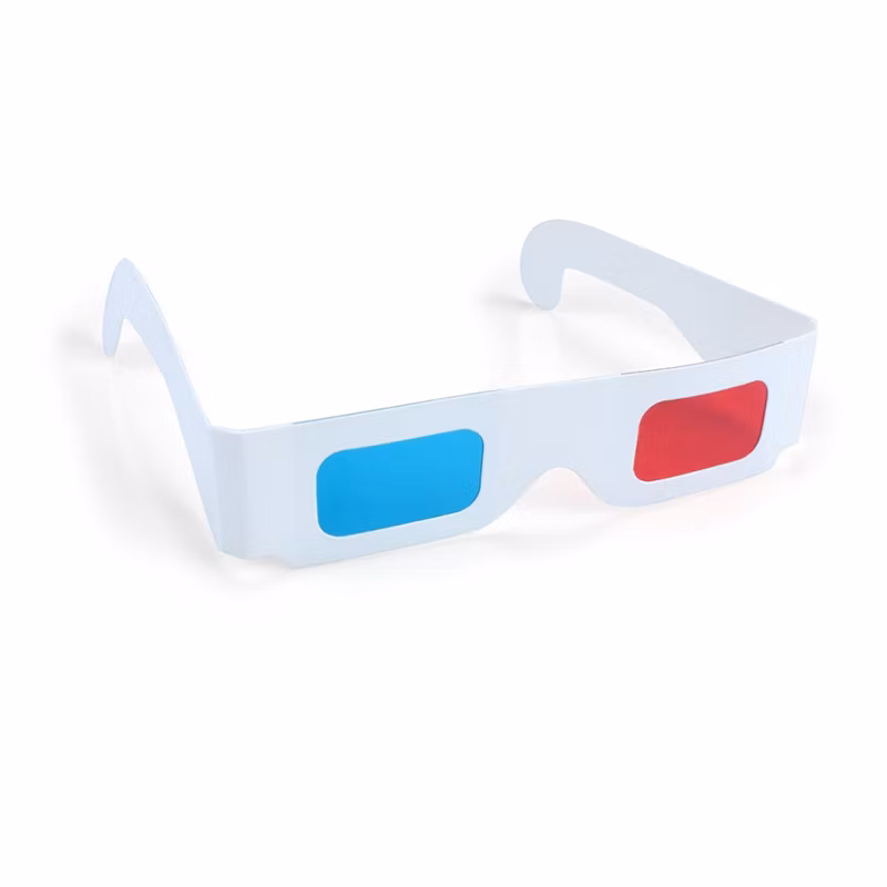 2020 New Product Foldable Paper Cardboard Anaglyph Printing Complementary 3D Glasses