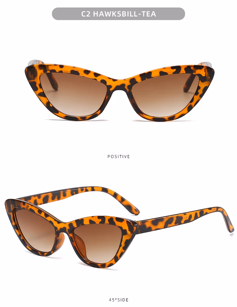 Women Lady Best Hot Sale Wholesale Sun Glasses Colorful UV400 Shades Cat Eye Frame Trendy Fashion Sunglasses