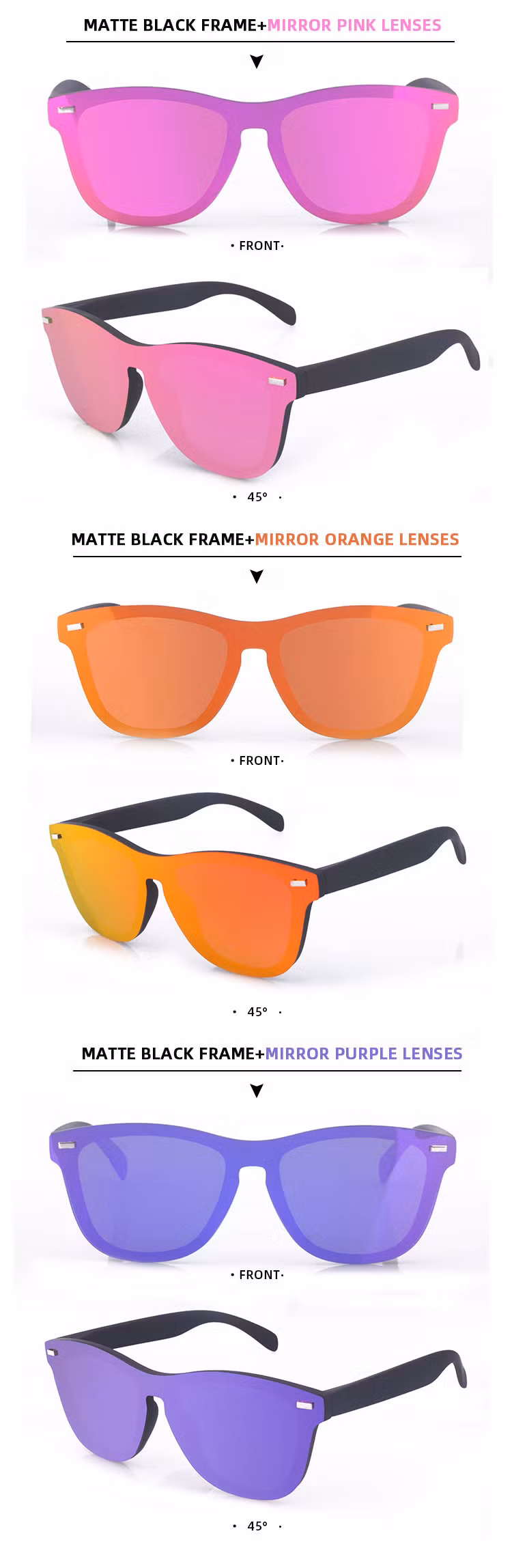 New Outdoor Fashion Trendy OEM ODM Mountain Road Bike Sun Glasses Anti UV Running Sport Sunglasses for Youth