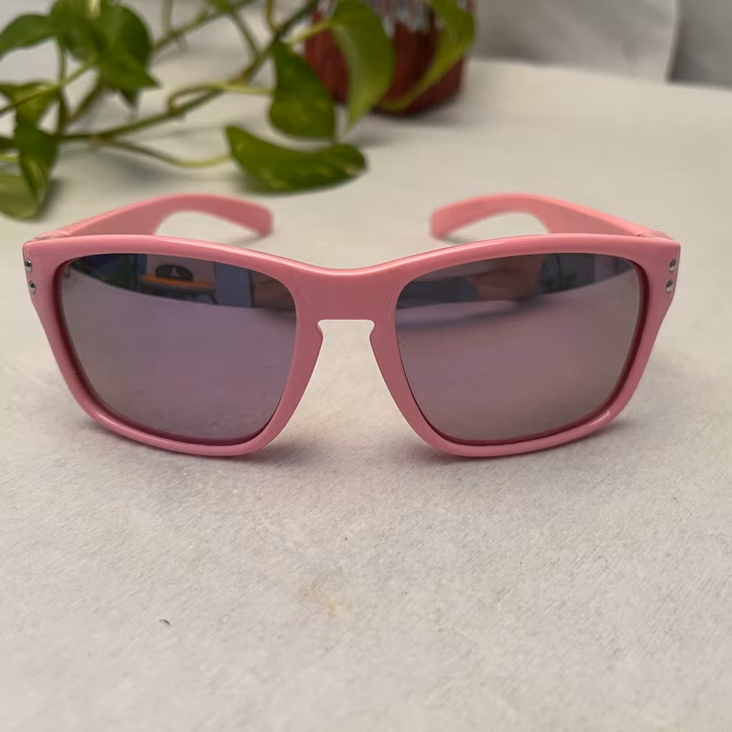 Polarized Kid Sunglasses in Pink Rubber Frame with Tac Lens