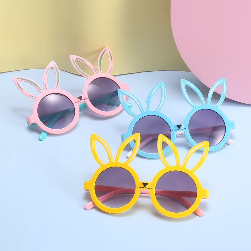 Children Hot Selling Trendy Custom Rabbit Animal Baby Gradient Cute Kids Sunglasses Customized Logo Eyeglasses Frames