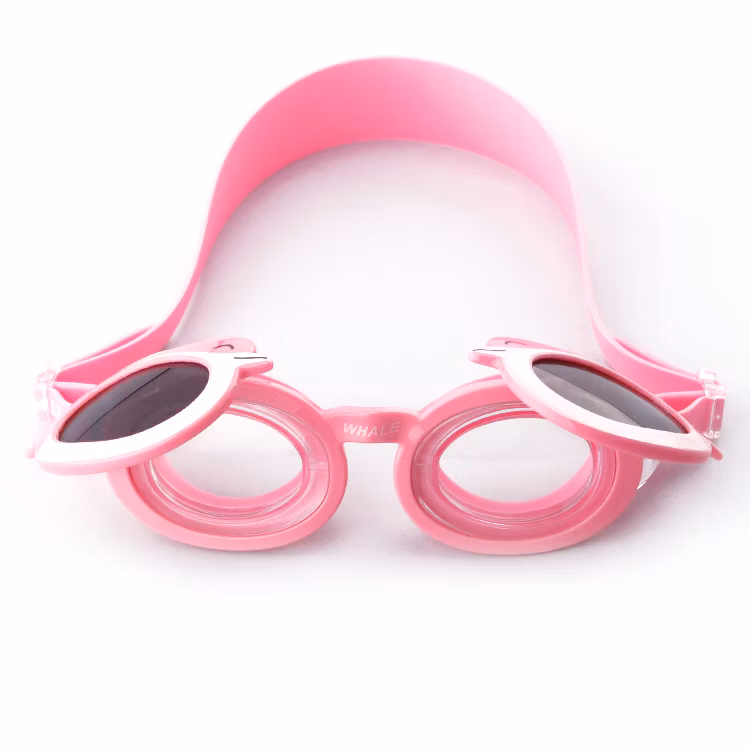 Pink Kids Swim Sunglass Goggles Lovely Silicone