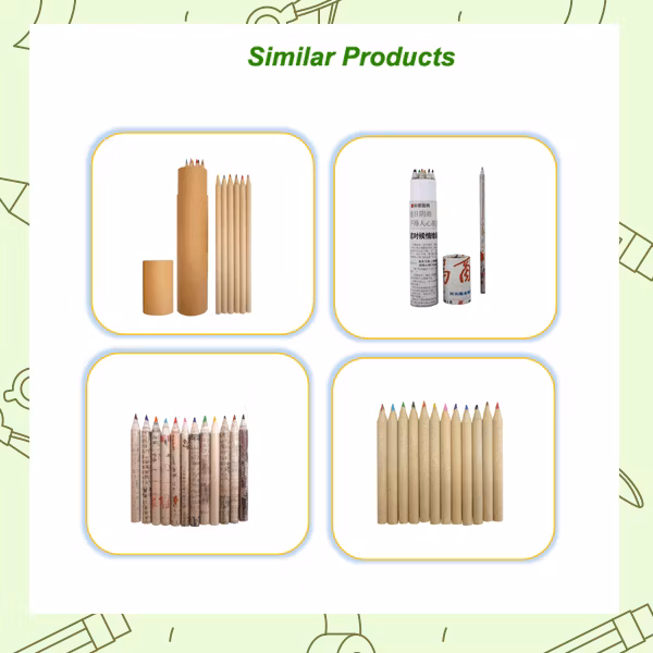 12 Pack 7inch Recycled Newspaper Color Pencils for Kids Drawing