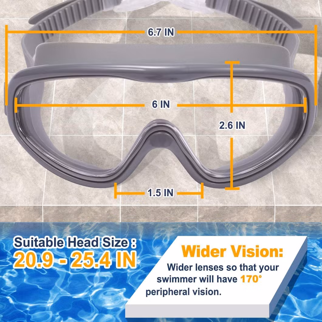 Newly Style Waterproof Non-Fog UV Swimming Goggles Adjustable Strip Kids Swim Glasses