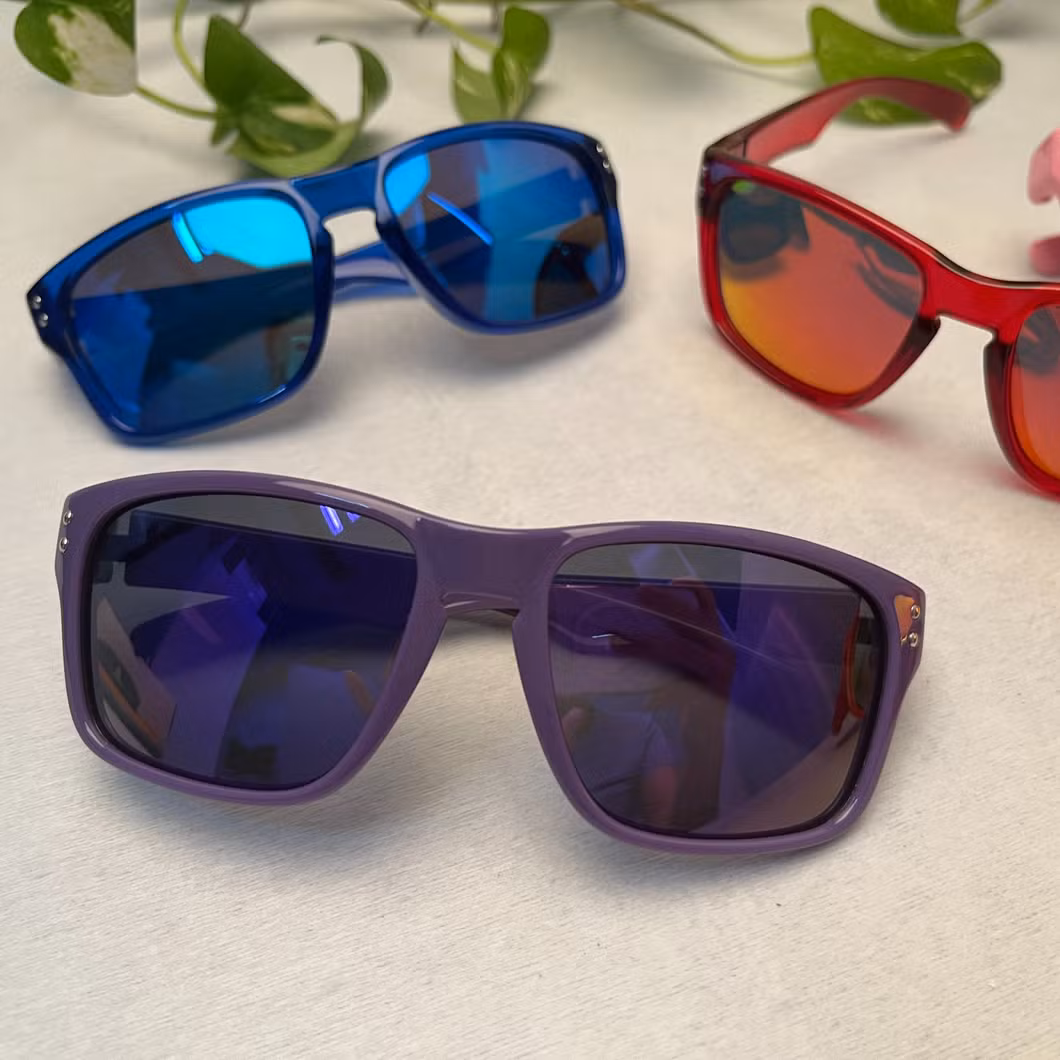 Polarized Kid Sunglasses in Pink Rubber Frame with Tac Lens