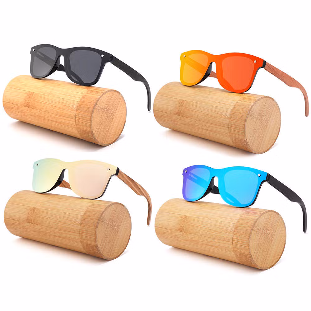Fashion UV400 Wooden Sunglasses Kids Custom Wooden Polarized Bamboo Sunglasses