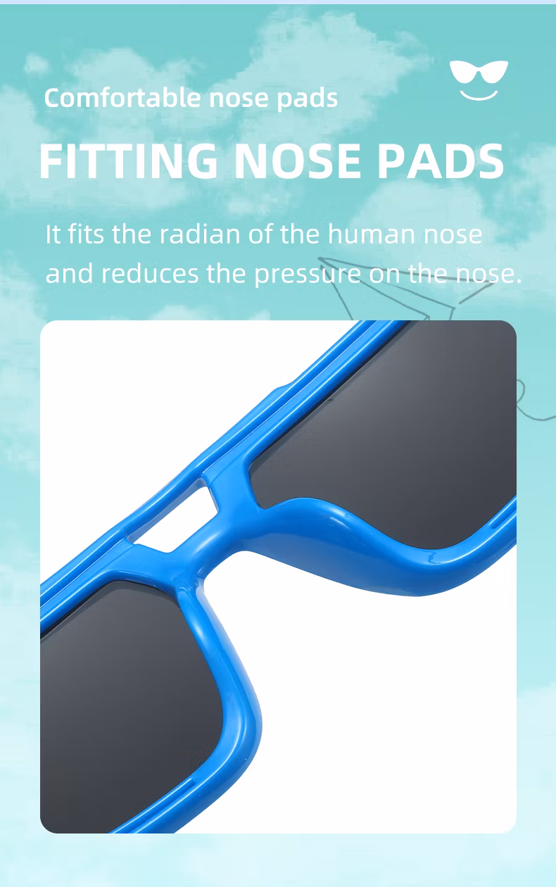 Double Bridge Kids PC Sunglasses UV 400 Children&prime;s Fashion Oculos De Sol