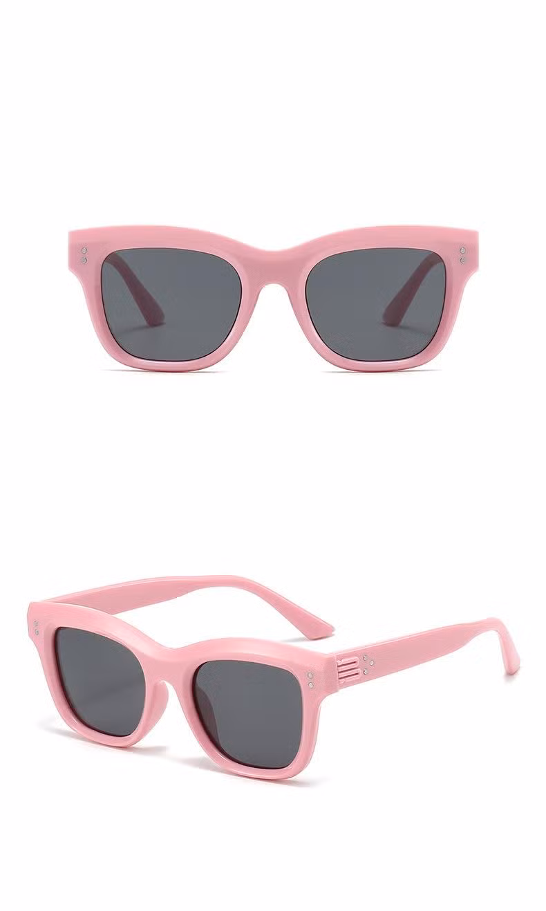 High Quality Soft Touch Tpee Material Square Kids Sunglasses with Polarized UV400 CE FDA