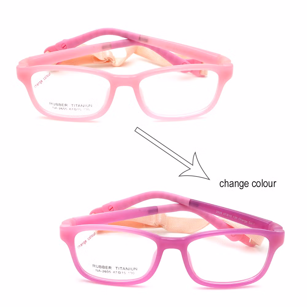 Changing Color Soft Rubber Kids Optical Frames Flexible Tr90 Eyewear Eyeglasses Glasses