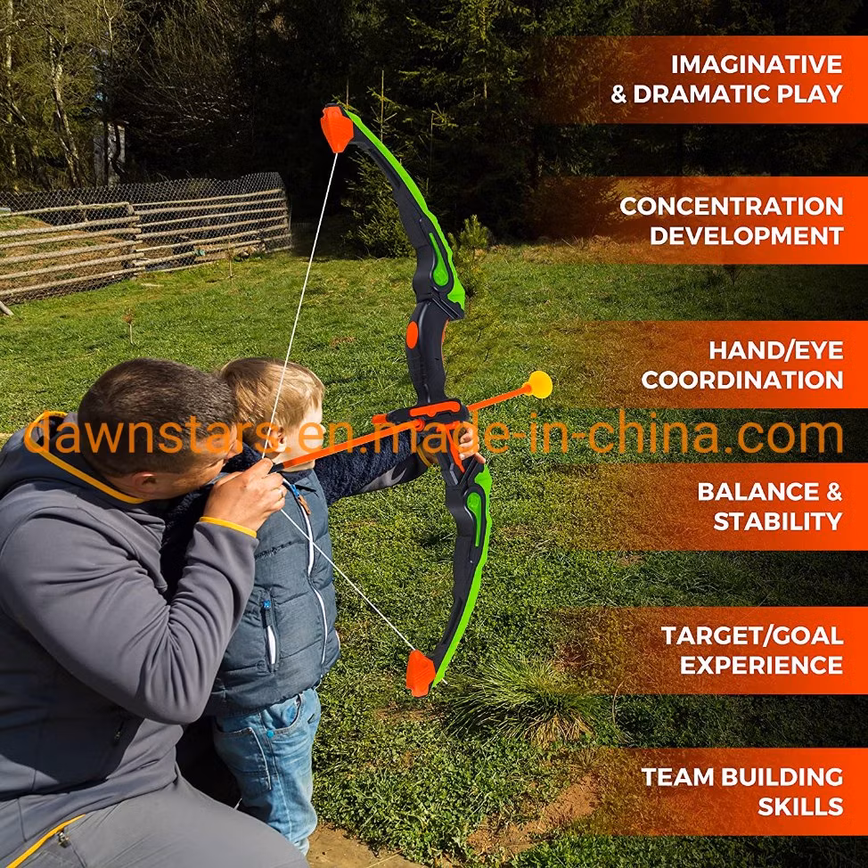 Bow and Arrow Set for Kids -Green Light up Archery Toy Set -Includes 6 Suction Cup Arrows, Target & Quiver - for Boys & Girls Ages 3 -12 Years Old