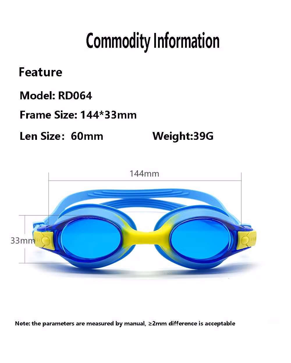 2024 Year Popular Water Recreation Kids High Quality Anti Fog Swimming Goggles Swimming Goggles for Children Waterproof Swim Goggles