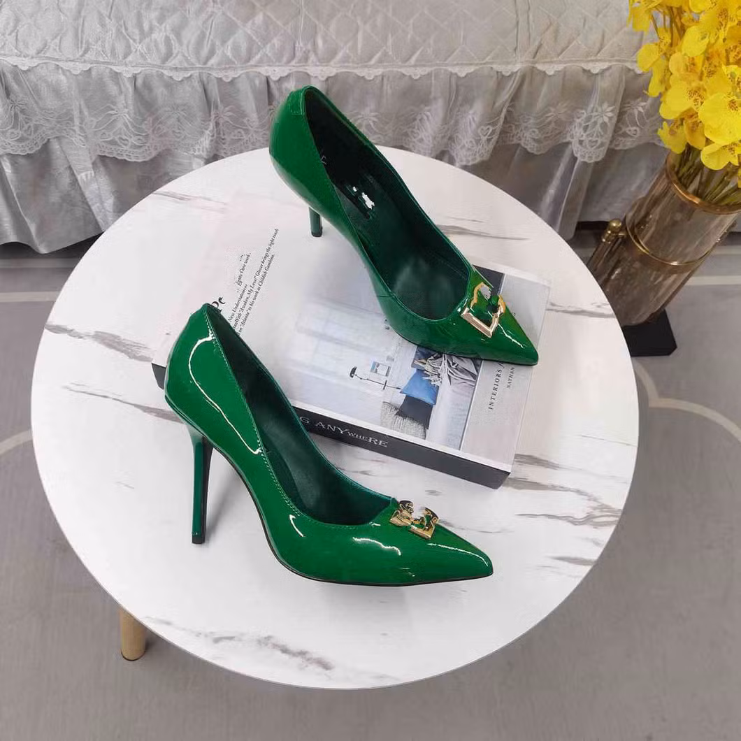 Trendy Slipper Heels Ladies Chic Rhinestone Strap Glass Wine Heeled Sandals Summer Chic Big Size Women Shoes