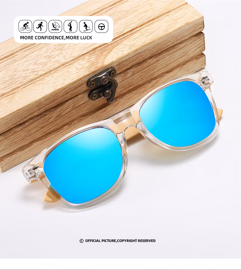 Superhot Eyewear Baboo Frame Fashion 2021 Baboo Frame Men Women Polarized Small Rectangle Lenses Sunglasses