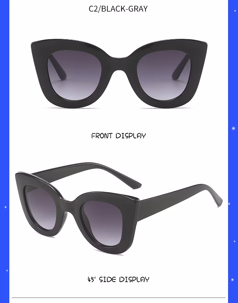 High Quality Flower Pattern Girl Style Plastic Sunglasses with UV400 Lens
