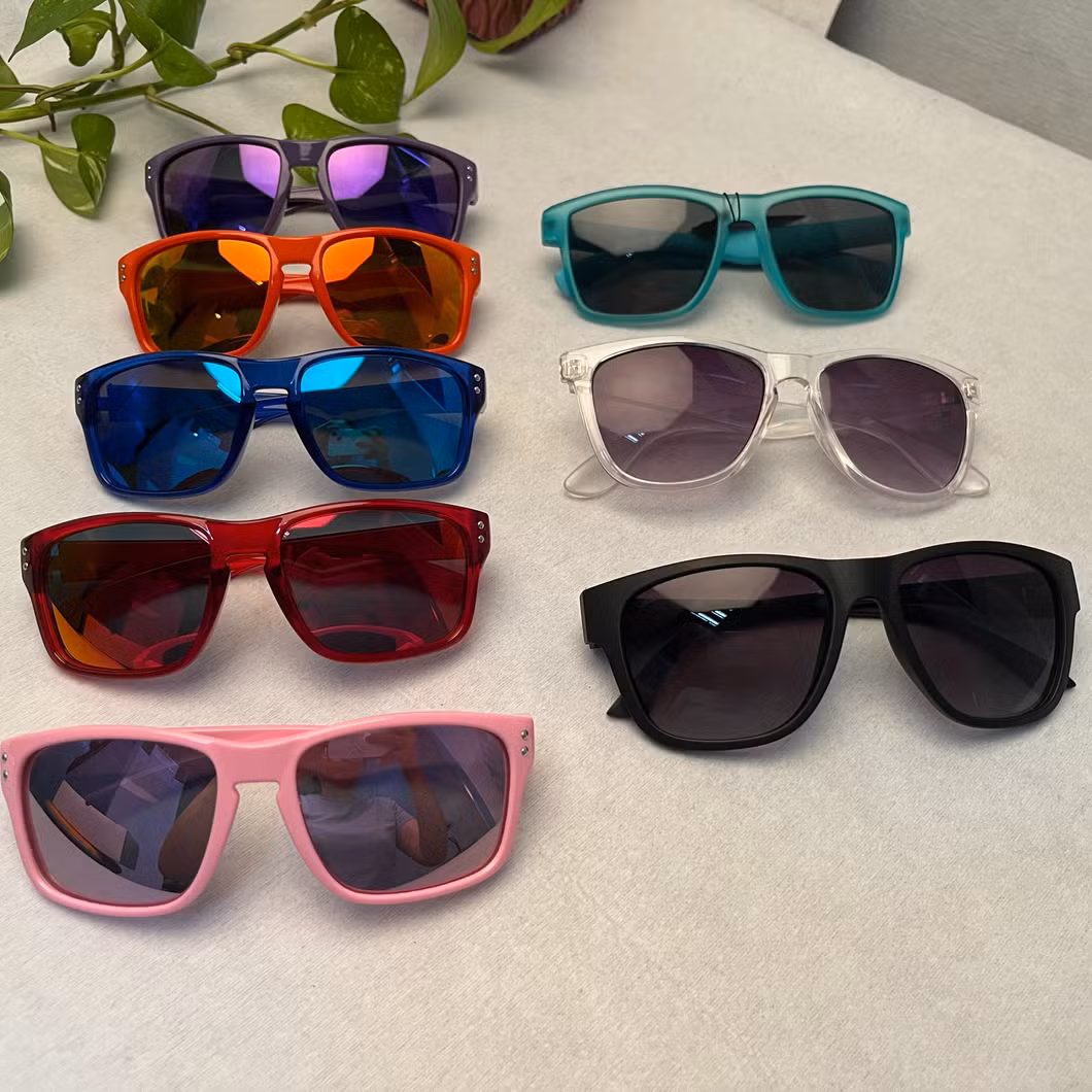 Polarized Kid Sunglasses in Pink Rubber Frame with Tac Lens