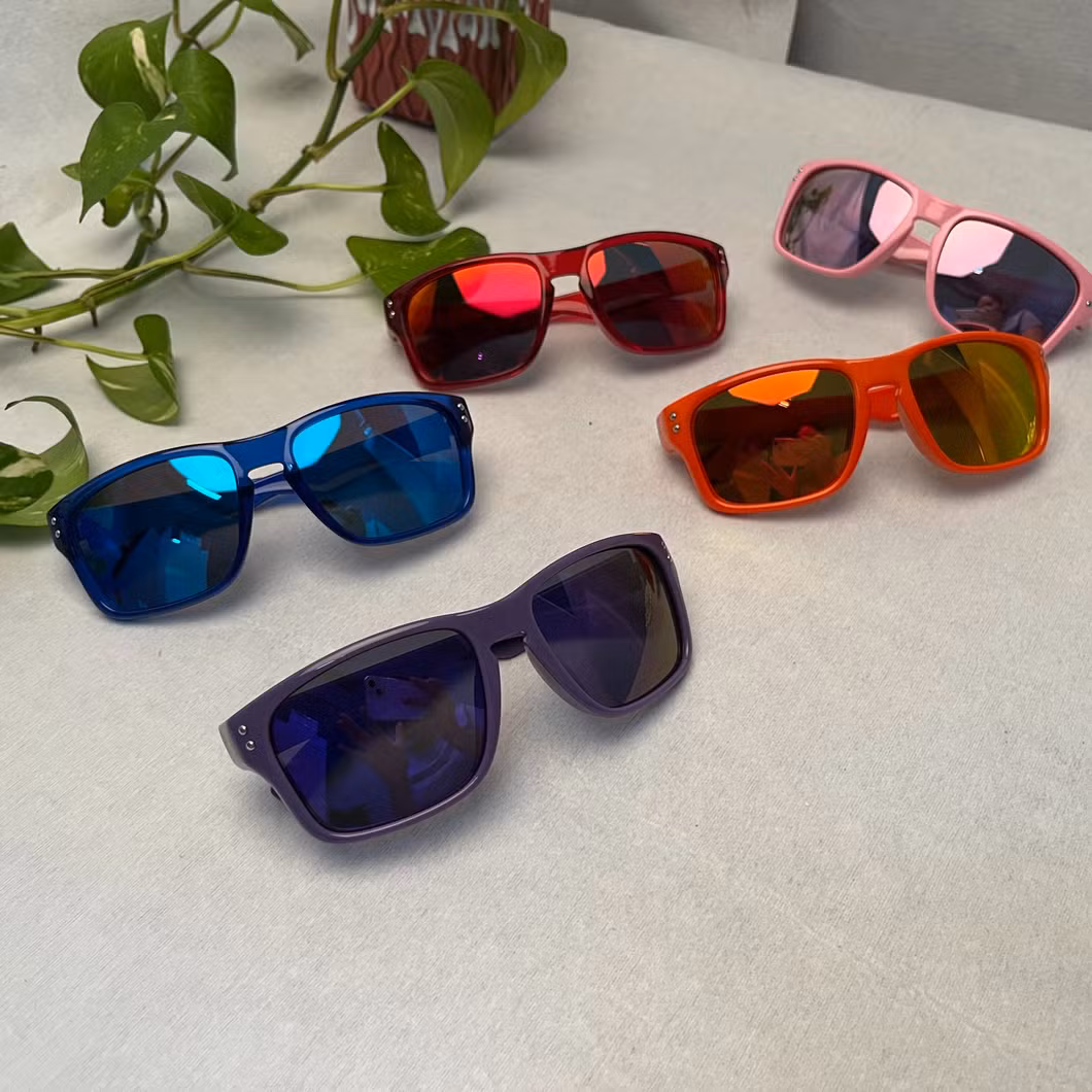 Polarized Kid Sunglasses in Pink Rubber Frame with Tac Lens