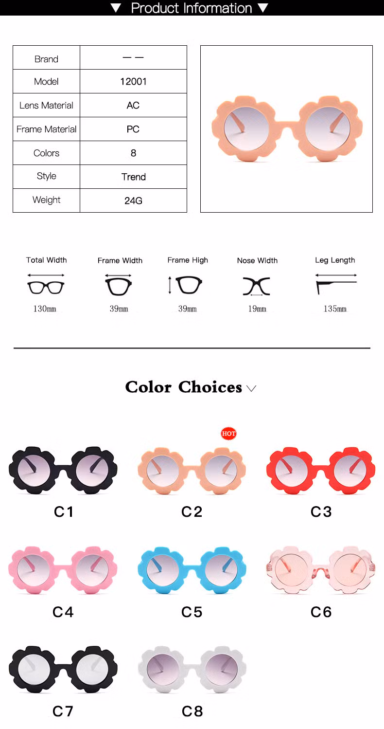 New Fashion Cute Sunflower Sunglasses for Kids