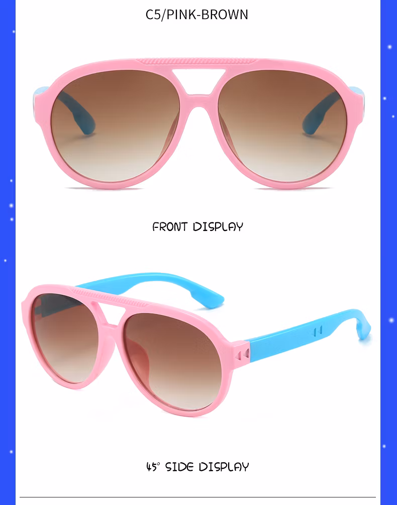 Double Bridge Promotion PC Plastic Kids Sunglasses Custom Logo Sunglasses