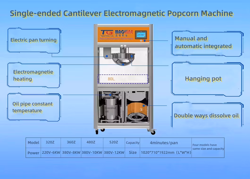 Elevate Your Popcorn Game with Our 2024 Promotion Red Steel Automatic Electric Popcorn Machine. Perfect for Commercial Use, This Popping Machine Adds Flair to a