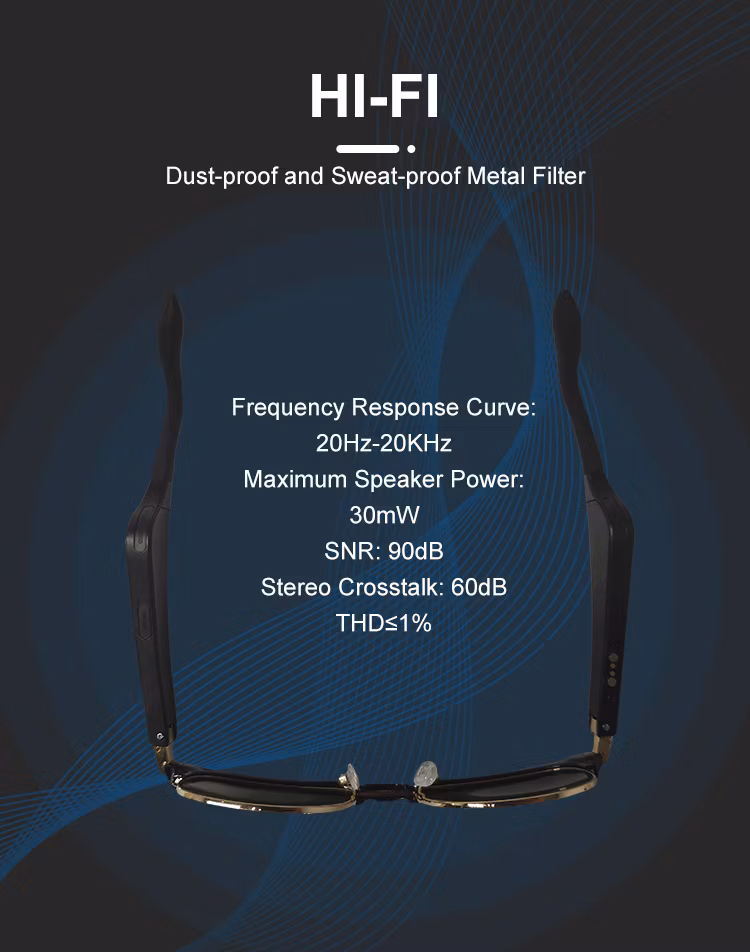 Top Selling Sport Bluetooth Glasses Wireless Audio Smart Eyewear Sunglasses with Speaker