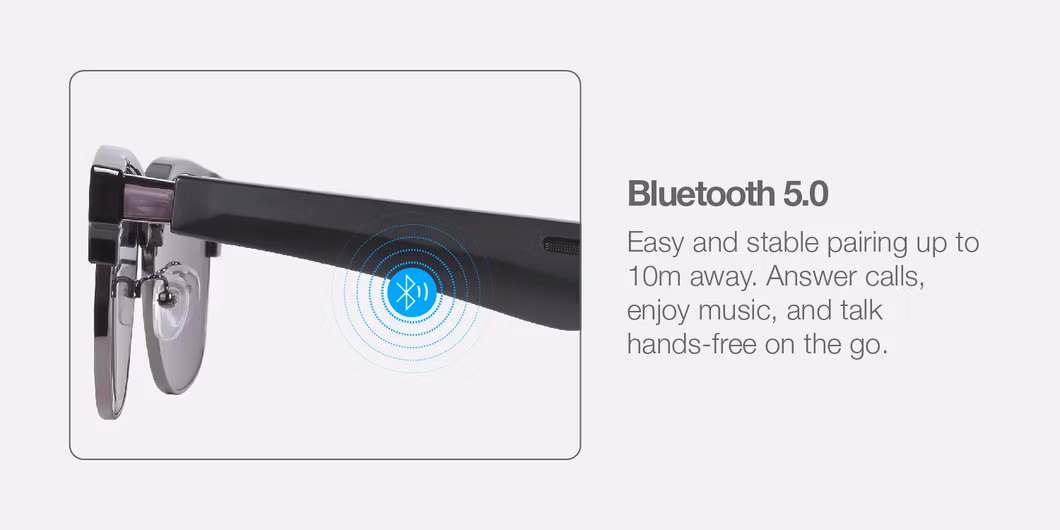 High Quality Bluetooth 5.0 Blue Light Blocking Kids Eye Glasses Comfortable Smart Men Sunglasses