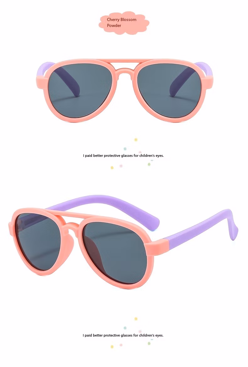 New Fashion Pilot Shape Tpee Baby Sunglasses with Tac Polarized Lens