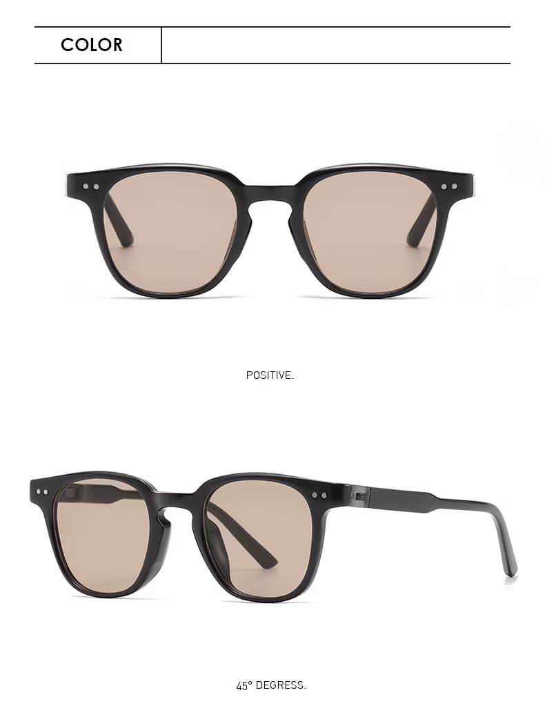 New Ins Style Detachable Anti Ultraviolet Small Red Black Frame Tr90 Glasses UV Resistant Wholesale Sun Shade Fashion Polarized Sunglasses for Women Mens