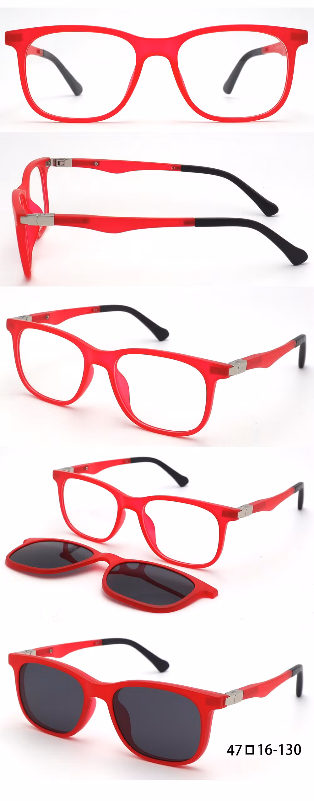 180° Spring Hinge Magnetic Clip-on Tr90 Kids Glasses
